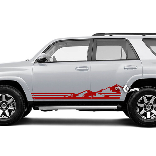 Mountain Peaks Stripes Side Vinyl Decal Sticker for Toyota 4Runner