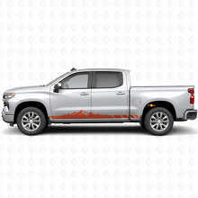 Mountain Topographic Door & Rocker Panel Vinyl Stripes for Chevrolet Silverado 1500 T1XX 2019-2026_4