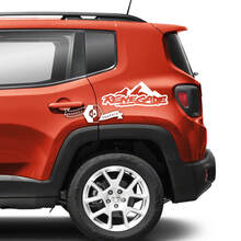 Pair Jeep Renegade Side Fender Mountains Graphic Vinyl Decals Sticker 2