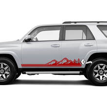 Mountains Style Door Side Stripes Vinyl Decals Stickers for Toyota 4Runner TRD _2