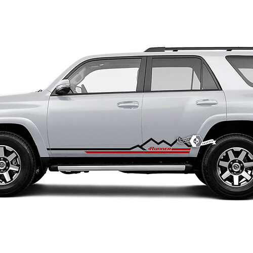 Toyota 4Runner Side Door Vinyl Trim Decals | Mountain Rocker Stripes