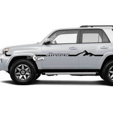 Pair 4Runner Side Door Vinyl Mountains Fender Lines Stripe Vinyl Decals Stickers fits Toyota TRD 4Runner 2