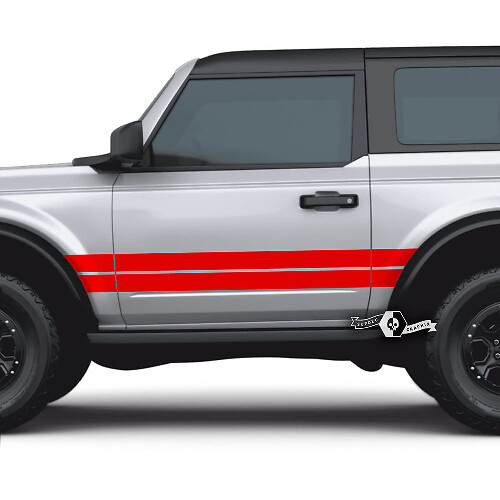 Side Door Stripes Decals 3 for Ford Bronco
