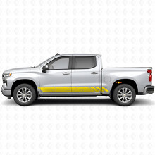 Topographic Contour Door & Rocker Panel Vinyl Stripes for Chevrolet Silverado 1500 T1XX 2019-2026_3
