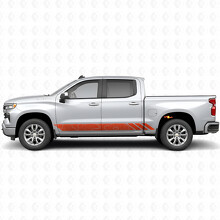 Topographic Contour Door & Rocker Panel Vinyl Stripes for Chevrolet Silverado 1500 T1XX 2019-2026_4