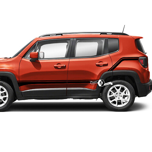 Rear Side Stripe Fender Doors Vinyl Decal Sticker for Jeep Renegade