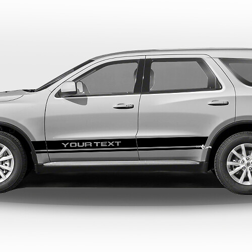 Twin Straight Side Stripes Vinyl Decal Set for Dodge Durango_1