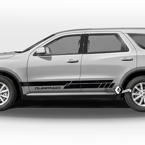 Pair Side Doors Rocker Panel Trim Spilt Stripes Decal Vinyl Stickers for Dodge Durango