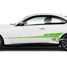 Pair BMW M2 M240 G42 F22 F87 M Performance Modern Side Stripe Doors Stripe Vinyl Decal Sticker 2