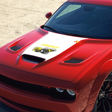 1320 Super Bee Style Hood Vinyl Decal Sticker for Dodge Challenger_2