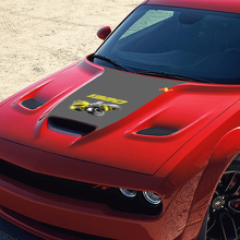 1320 Super Bee Style Hood Vinyl Decal Sticker for Dodge Challenger_3