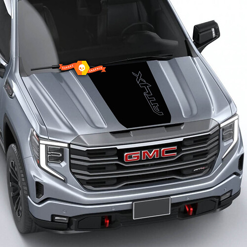 ATX4 Logo Stripe Hood Vinyl Decal Sticker for GMC Sierra