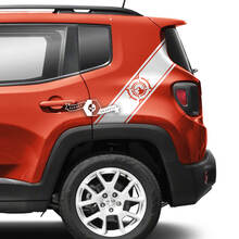Pair Jeep Renegade Rear Fender Mountains Compass Side Graphic Vinyl Decal Sticker Stripe 2