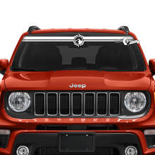 Graphic Mountains Compass Vinyl Decal Sticker 2 for Jeep Renegade Windshield Window 2