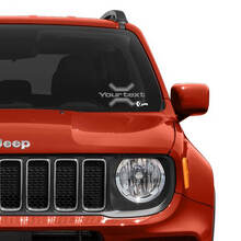 Custom Text Graphic Vinyl Decal Sticker for Jeep Renegade Windshield Window 2