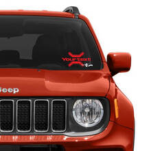 Custom Text Graphic Vinyl Decal Sticker for Jeep Renegade Windshield Window 3
