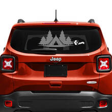 Jeep Renegade Tailgate Window Forest Mountain Vinyl Decal Sticker 2