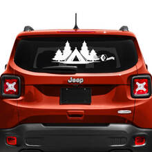 Jeep Renegade Tailgate Window Forest Mountain Vinyl Decal Sticker 3