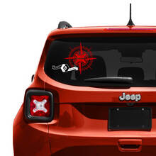 Jeep Renegade Tailgate Window Logo Compass Vinyl Decal Sticker 2