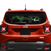 Jeep Renegade Tailgate Window Mountain Vinyl Decal Sticker 2