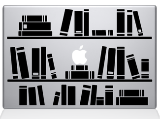 Bookshelf Library decal sticker for MacBook