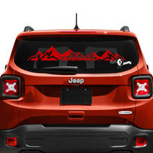 Jeep Renegade Tailgate Window Mountain Logo Vinyl Decal Sticker 2