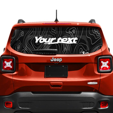 Custom Text Topographic Map Tailgate Window Vinyl Decal Sticker 2 Colors for Jeep Renegade 3