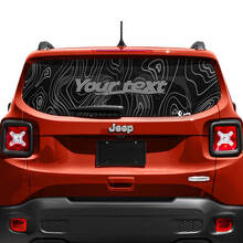 Custom Text Topographic Map Tailgate Window Vinyl Decal Sticker 2 Colors for Jeep Renegade 5