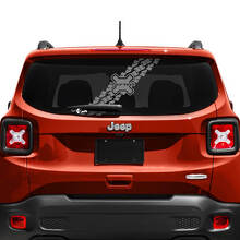 Custom Text Tire Track Tailgate Window Vinyl Decal Sticker for Jeep Renegade 2