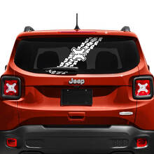 Custom Text Tire Track Tailgate Window Vinyl Decal Sticker for Jeep Renegade 3