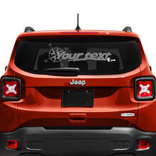 Compass Tire Track Tailgate Window Vinyl Decal Sticker for Jeep Renegade 2