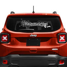 Jeep Renegade Tailgate Window Compass Tire Track Vinyl Decal Sticker 2