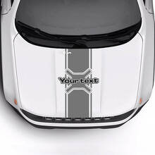 Custom Text Hood Stripe Vinyl Decal Sticker 2 Colors for Jeep Renegade Trailhawk 2