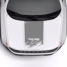 Custom Text Destroyed Battered Hood Logo Stripe Vinyl Decal Sticker for Jeep Renegade Trailhawk  2