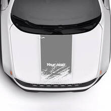 Custom Text Destroyed Battered Hood Logo Stripe Vinyl Decal Sticker for Jeep Renegade Trailhawk  2