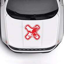 Custom Text Hood Bald Eagle Vinyl Decal Sticker 2 for Jeep Renegade 3