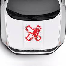 Custom Text Hood Bald Eagle Vinyl Decal Sticker for Jeep Renegade Trailhawk 3