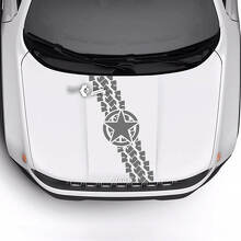 Trailhawk Sport Hood Military Star Tire Track Bald Eagle Vinyl Decal Sticker for Jeep Renegade 2