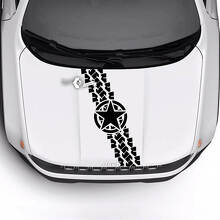 Trailhawk Sport Hood Military Star Tire Track Bald Eagle Vinyl Decal Sticker for Jeep Renegade 3