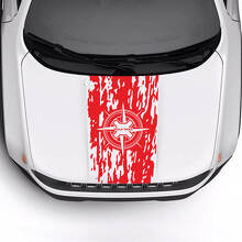 Custom Text Compass Battered Destroyed Flag Hood Vinyl Decal Sticker for Jeep Renegade Trailhawk 3
