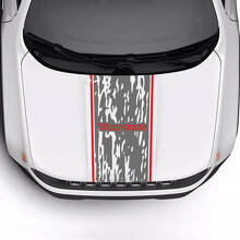 Custom Text Battered Destroyed Hood Trim Stripe Vinyl Decal Sticker 2 Colors for Jeep Renegade Trailhawk 2