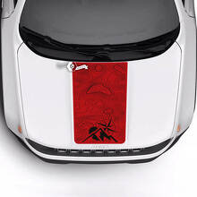 Trailhawk Sport Mountains Topographic Map Hood Stripe Vinyl Decal Sticker for Jeep Renegade 3