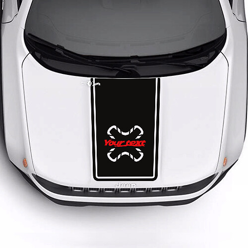 Custom Text Hood Trim Vinyl Decal Sticker 2 Colors for Jeep Renegade Trailhawk
