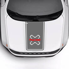 Custom Text Hood Trim Vinyl Decal Sticker 2 Colors for Jeep Renegade Trailhawk 2