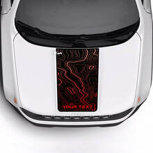 Sport Topographic Map Hood Stripe Vinyl Decal Sticker 2 Colors for Jeep Renegade Trailhawk 2