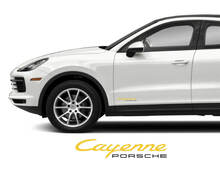 2x Porsche Cayenne Logo Door Decal Stickers 2