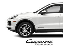 2x Porsche Cayenne Logo Door Decal Stickers 3