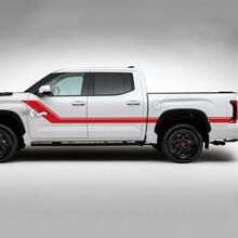 Pair Toyota Tundra TRD Retro Vintage Doors Bed Stripe kit Vinyl Decals Stickers 3