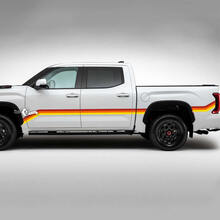 Pair Toyota Tundra TRD Retro Vintage Doors Bed Stripe kit Vinyl Decals Stickers 3 Colors 2