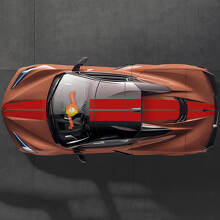 Dual Racing Stripes Top Side Vinyl Decal Kit for Chevrolet Corvette C8_2